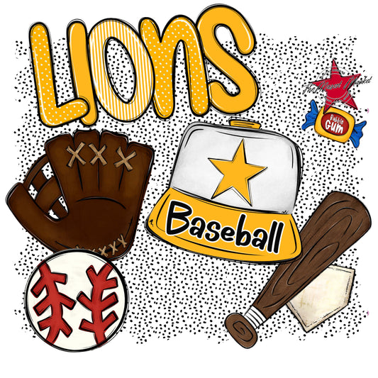 Lions Baseball Spirit-Yellow