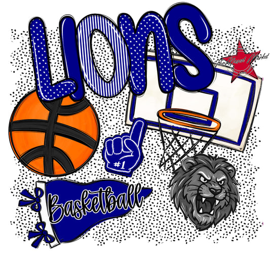 Lions Basketball Spirit-Blue