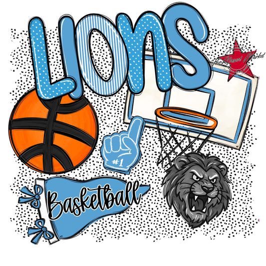 Lions Basketball Spirit-Carolina Blue