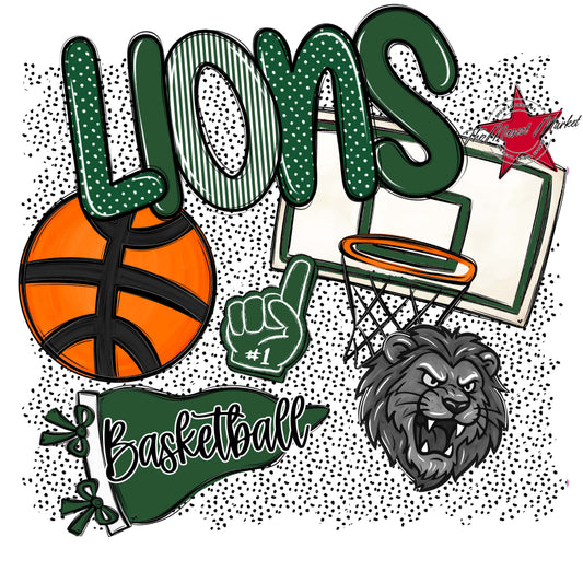 Lions Basketball Spirit-Green
