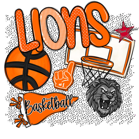 Lions Basketball Spirit-Orange