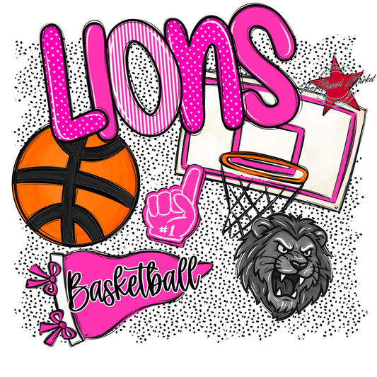 Lions Basketball Spirit-Pink