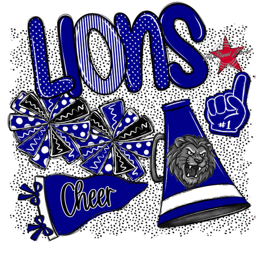 Lions Cheer Spirit-Blue