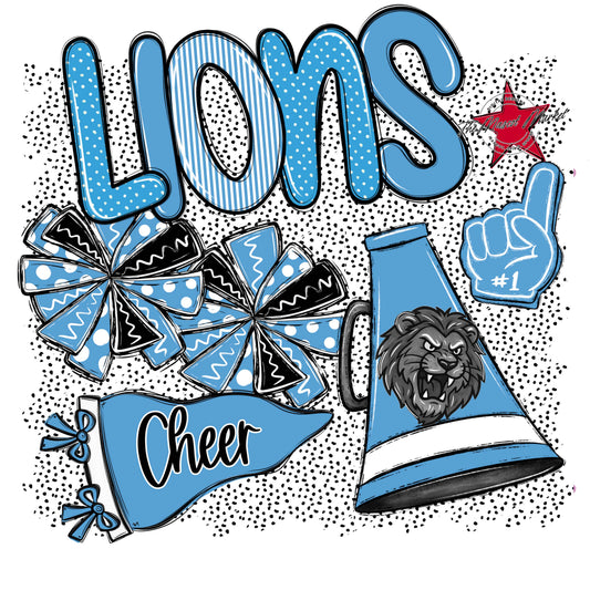 Lions Cheer Spirit-Carolina Blue