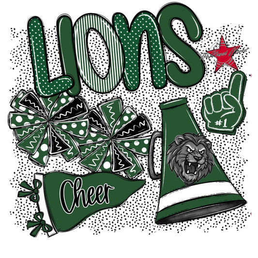 Lions Cheer Spirit-Green