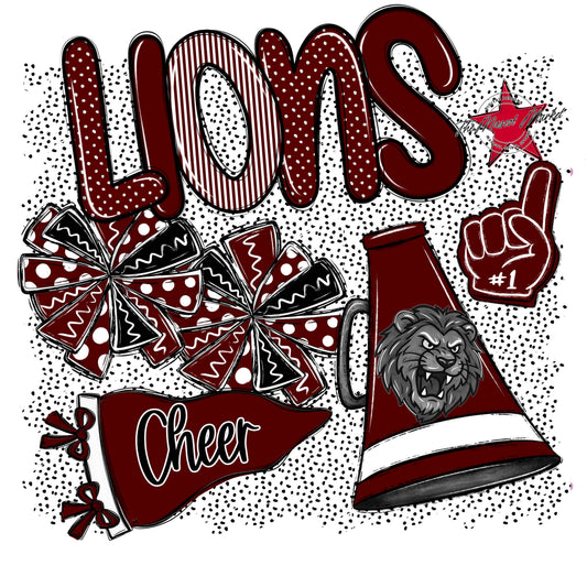 Lions Cheer Spirit-Maroon