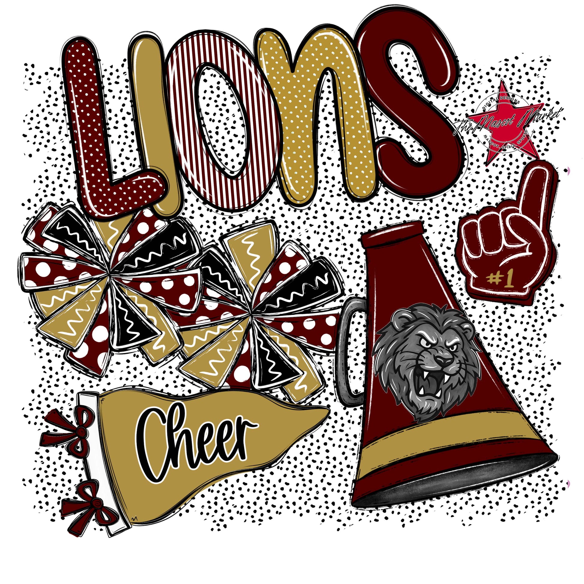 Lions Cheer Spirit-Maroon & Gold
