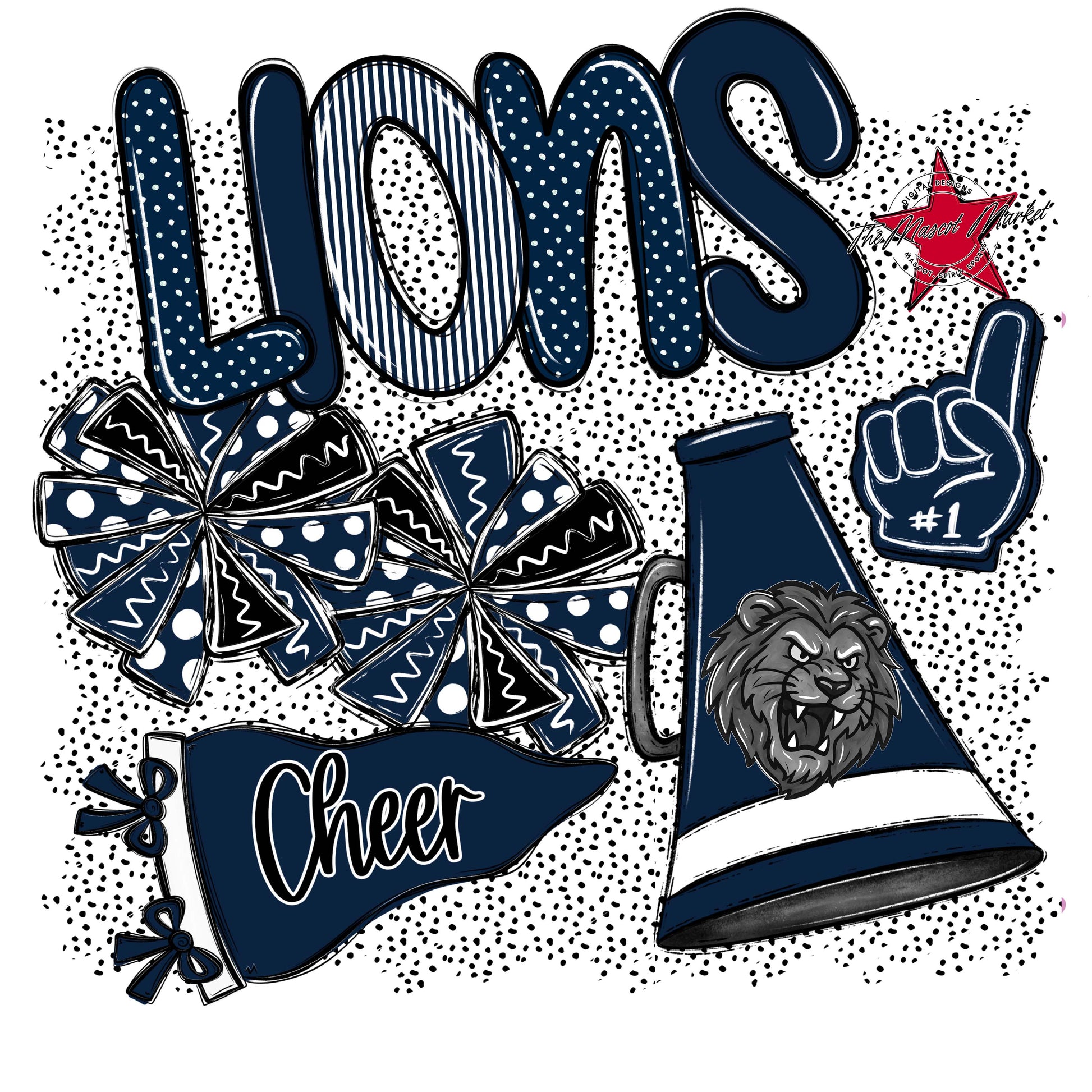 Lions Cheer Spirit-Navy
