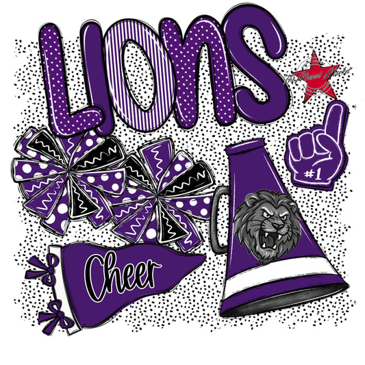 Lions Cheer Spirit-Purple