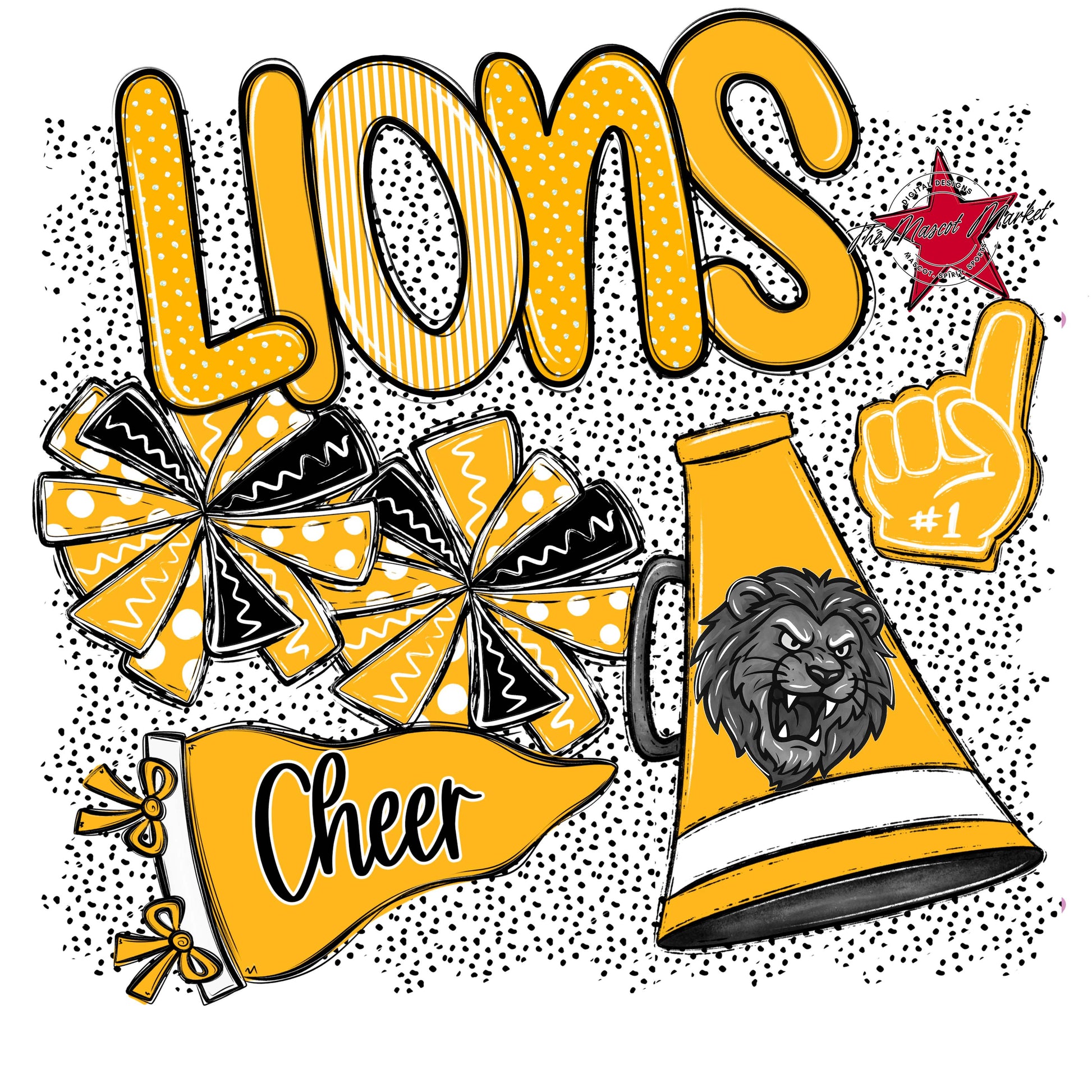 Lions Cheer Spirit-Yellow