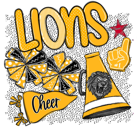 Lions Cheer Spirit-Yellow