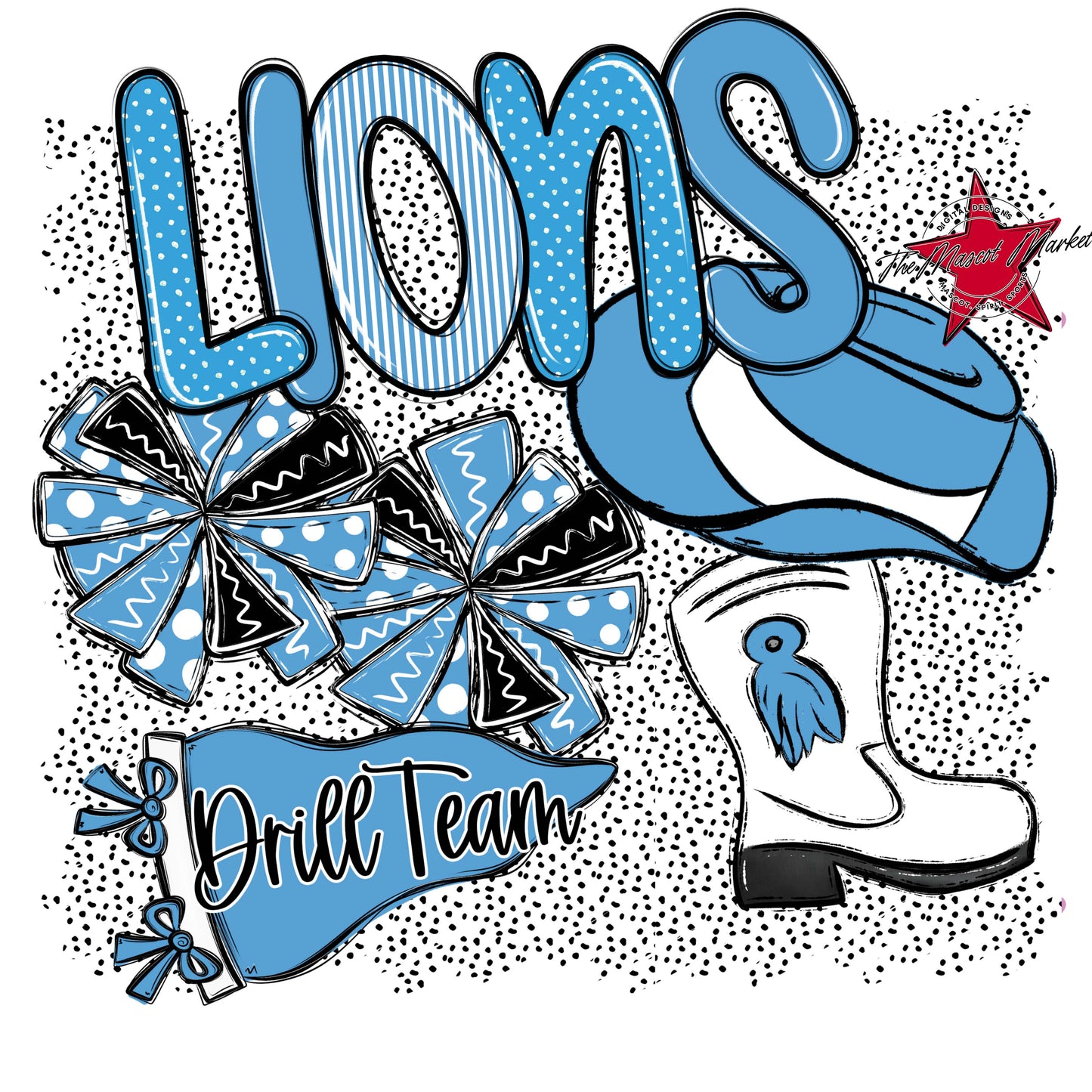 Lions Drillteam Spirit-Carolina Blue