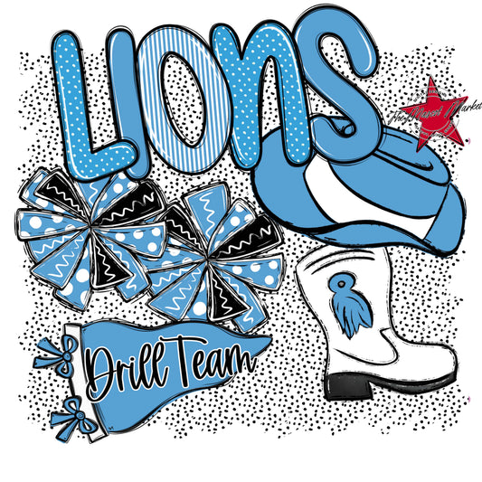 Lions Drillteam Spirit-Carolina Blue