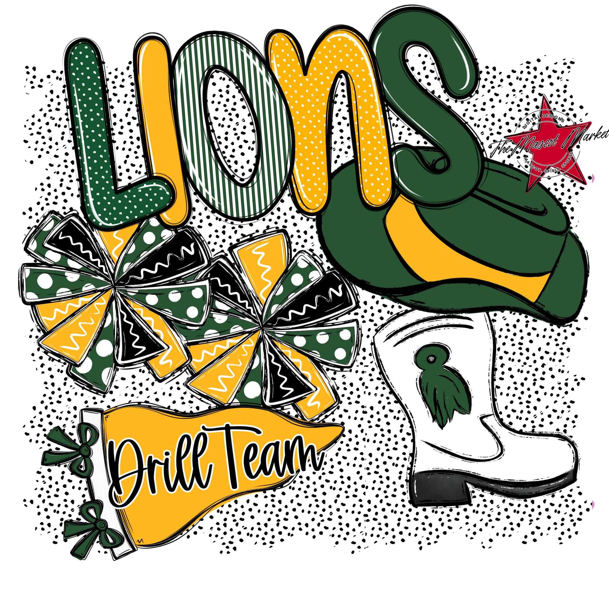 Lions Drillteam Spirit-Green & Yellow