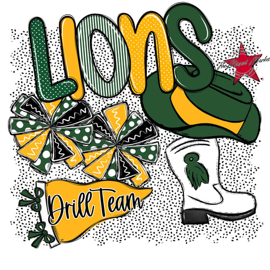 Lions Drillteam Spirit-Green & Yellow