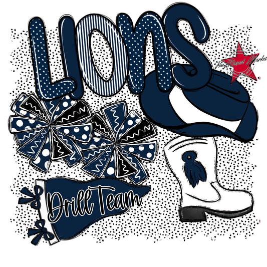 Lions Drillteam Spirit-Navy