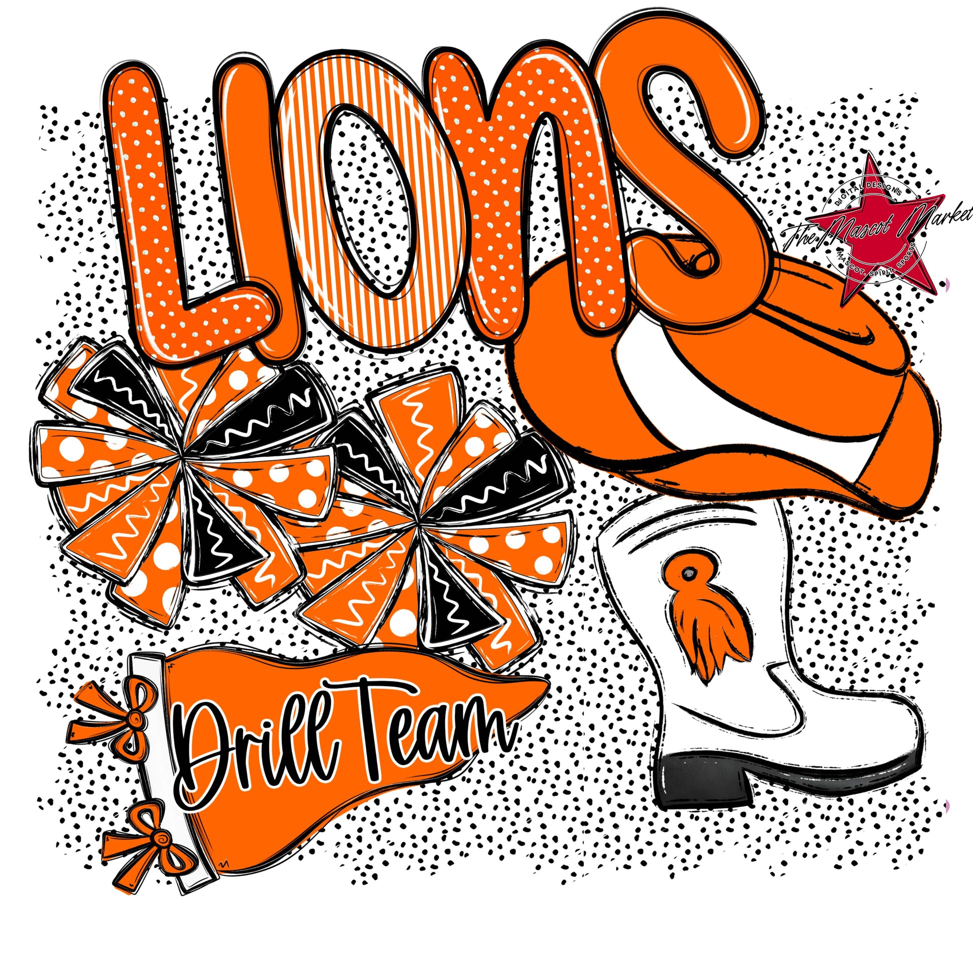 Lions Drillteam Spirit-Orange