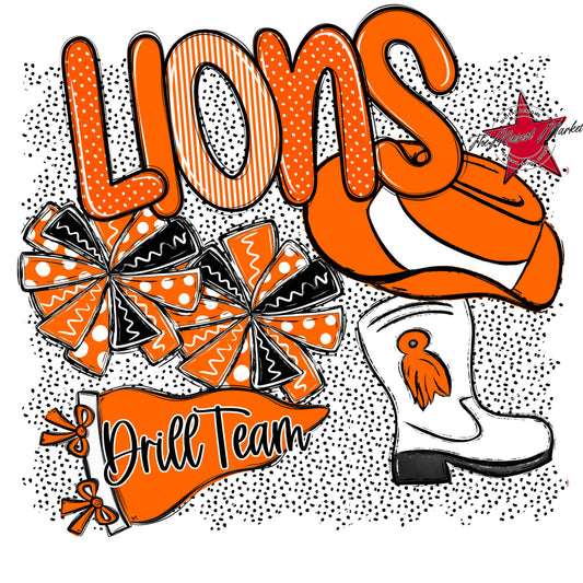 Lions Drillteam Spirit-Orange