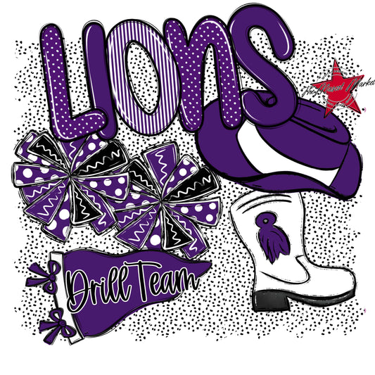Lions Drillteam Spirit-Purple