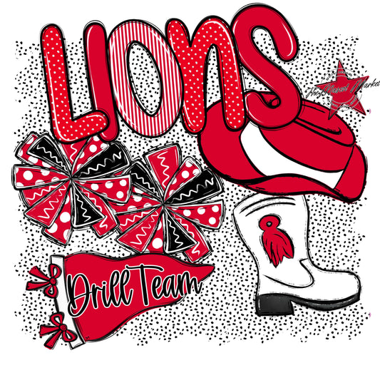 Lions Drillteam Spirit-Red