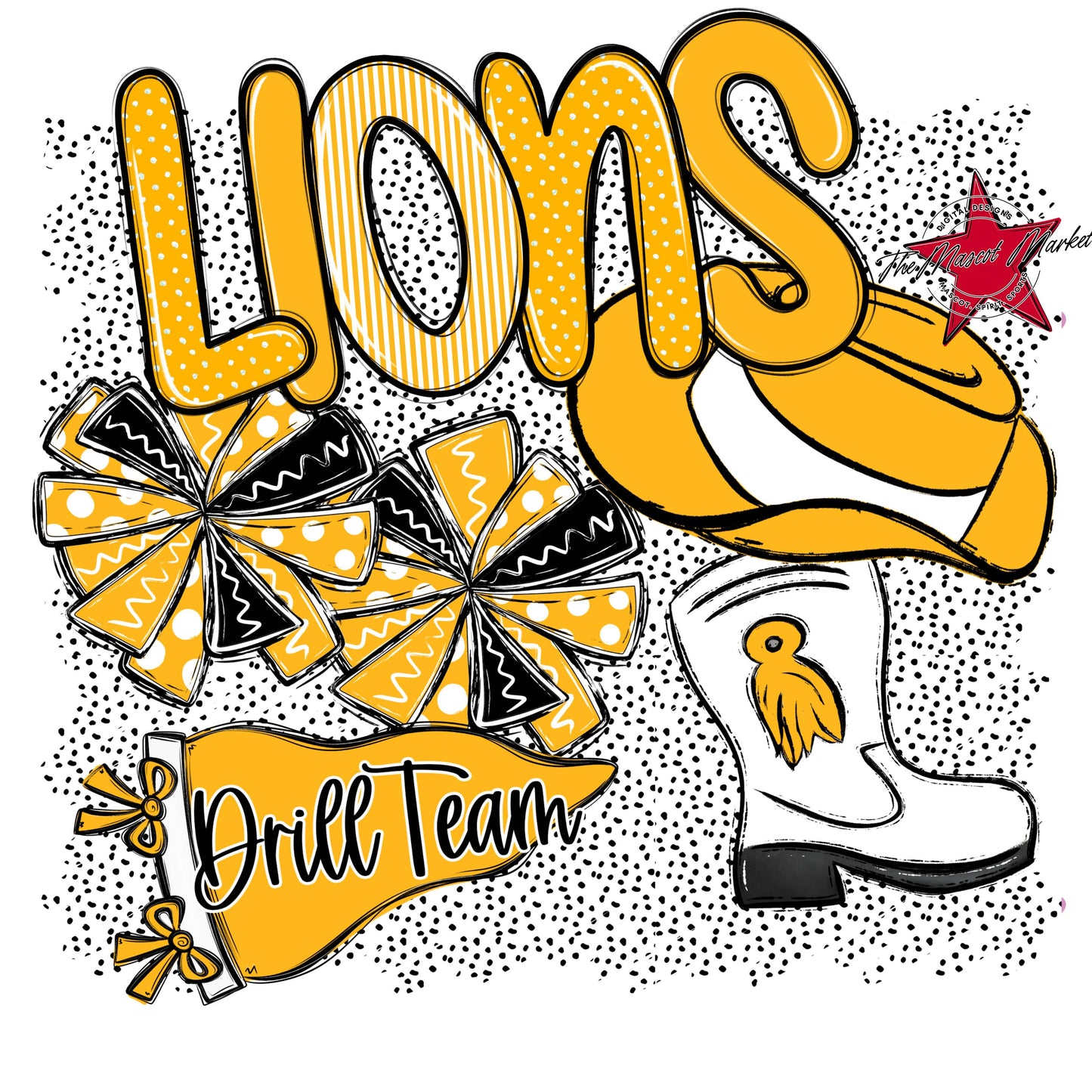 Lions Drillteam Spirit-Yellow