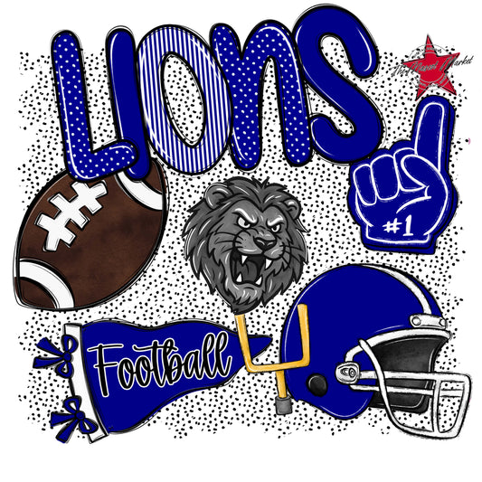 Lions Football Spirit-Blue