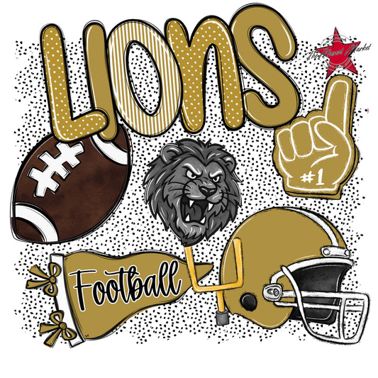 Lions Football Spirit-Gold
