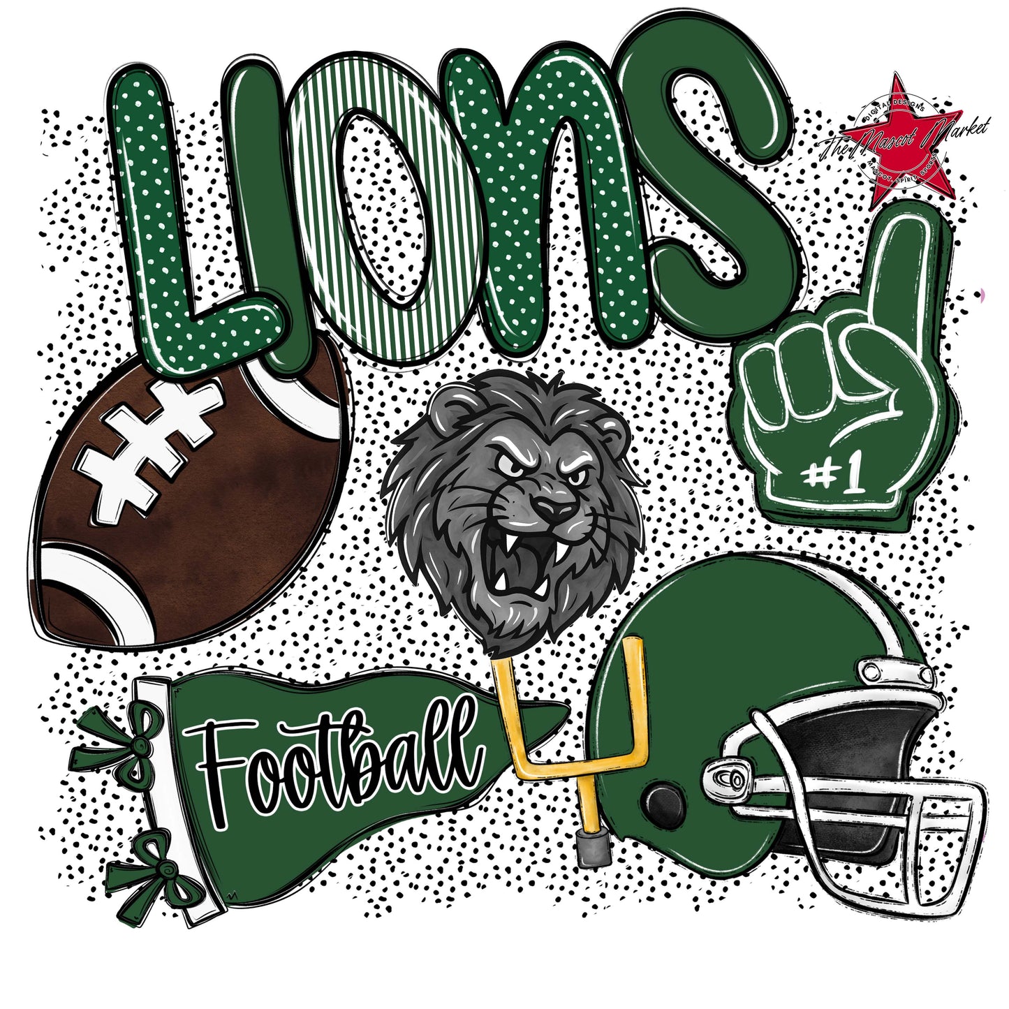 Lions Football Spirit-Green