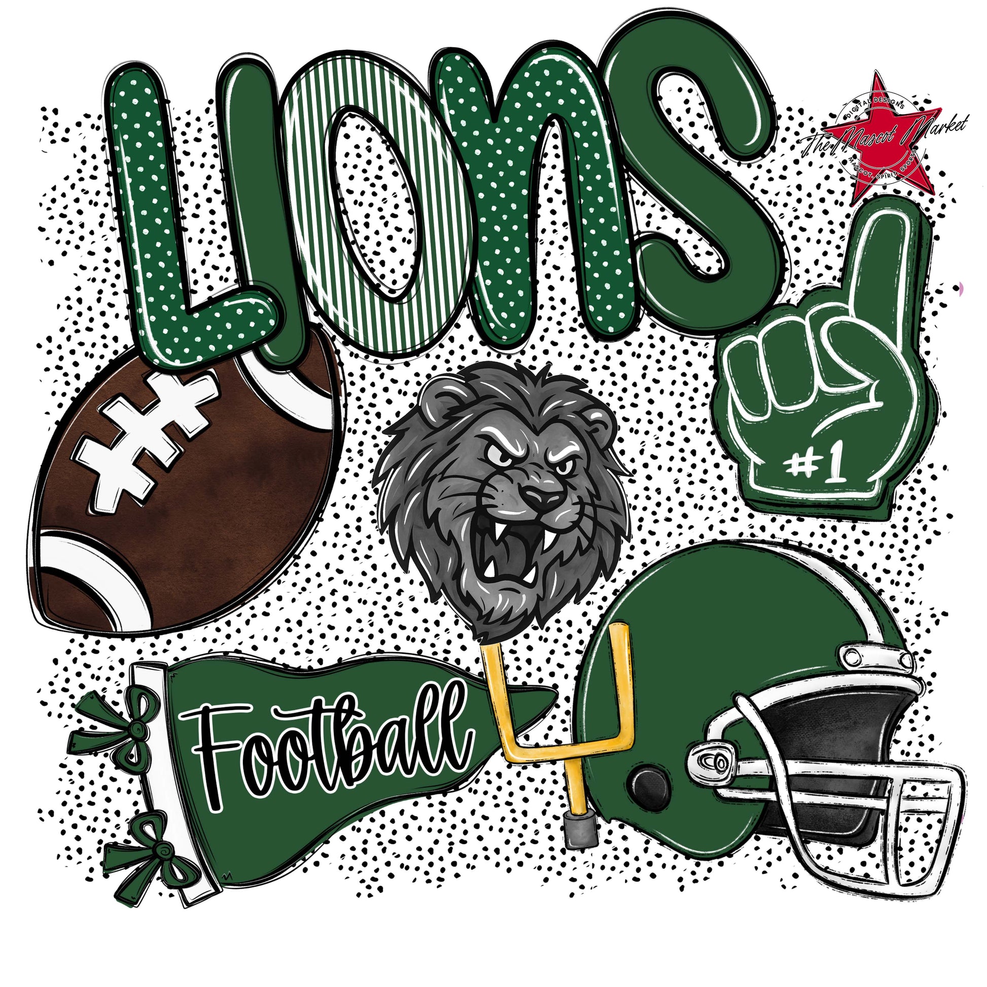 Lions Football Spirit-Green