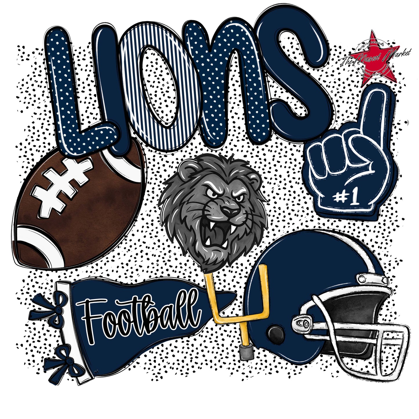 Lions Football Spirit-Navy