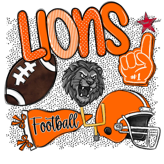 Lions Football Spirit-Orange