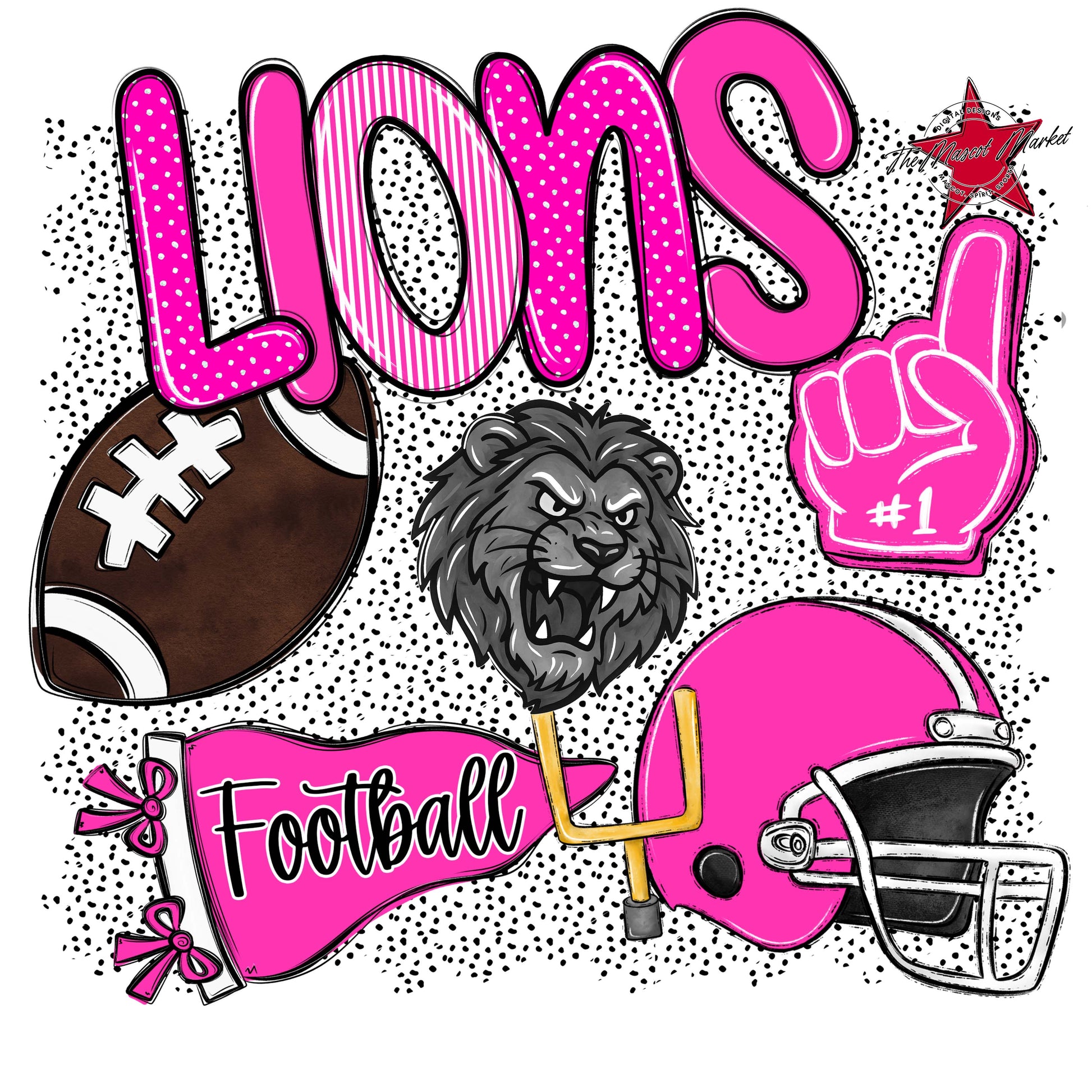 Lions Football Spirit-Pink