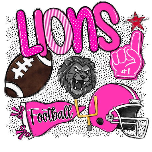 Lions Football Spirit-Pink