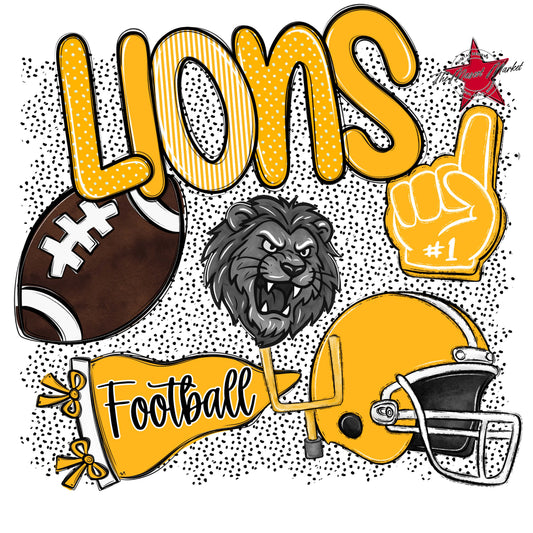 Lions Football Spirit-Yellow