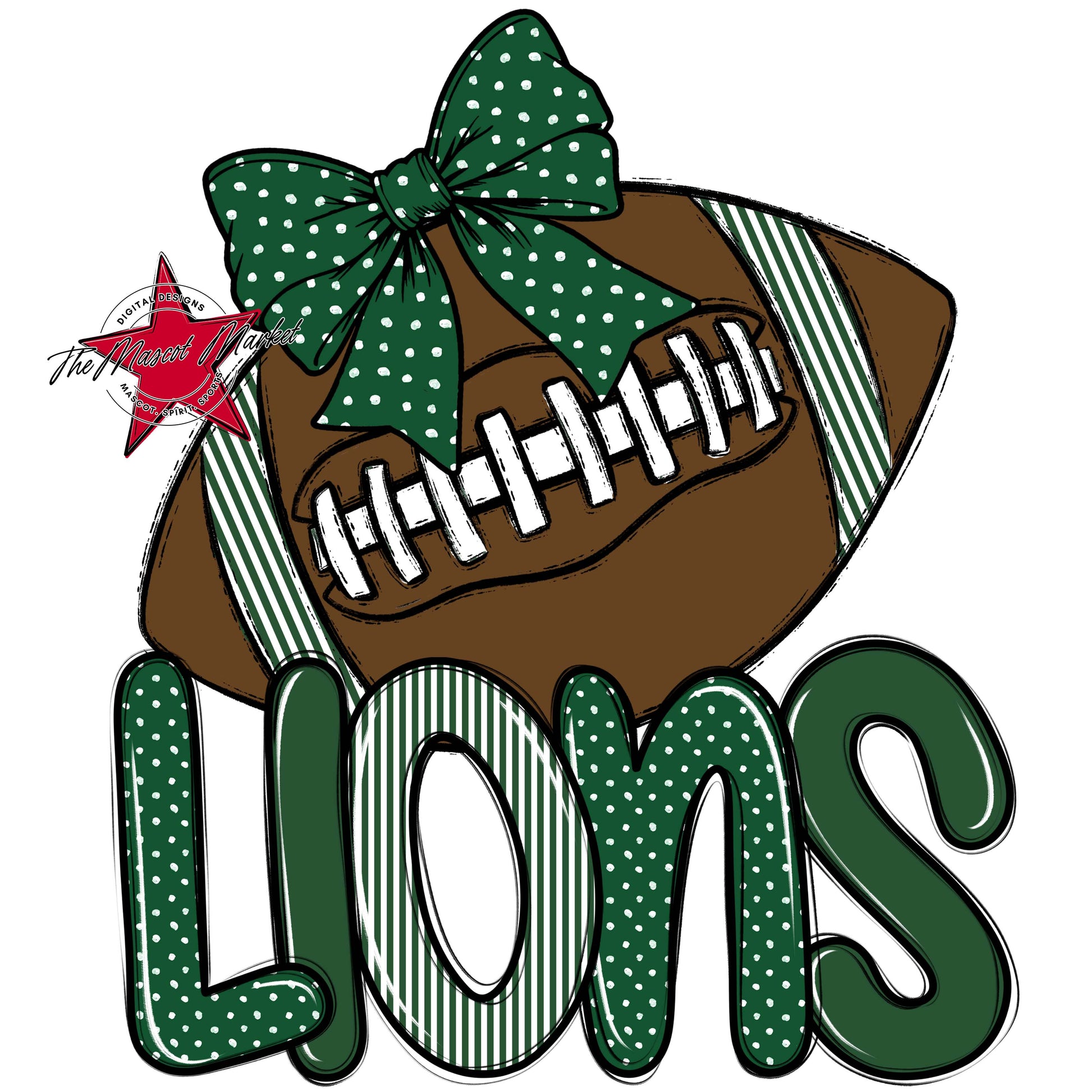 Lions Football Spirit Design-Green