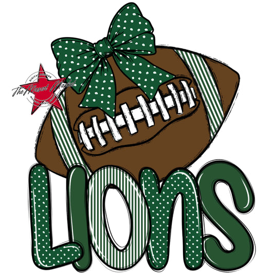 Lions Football Spirit Design-Green