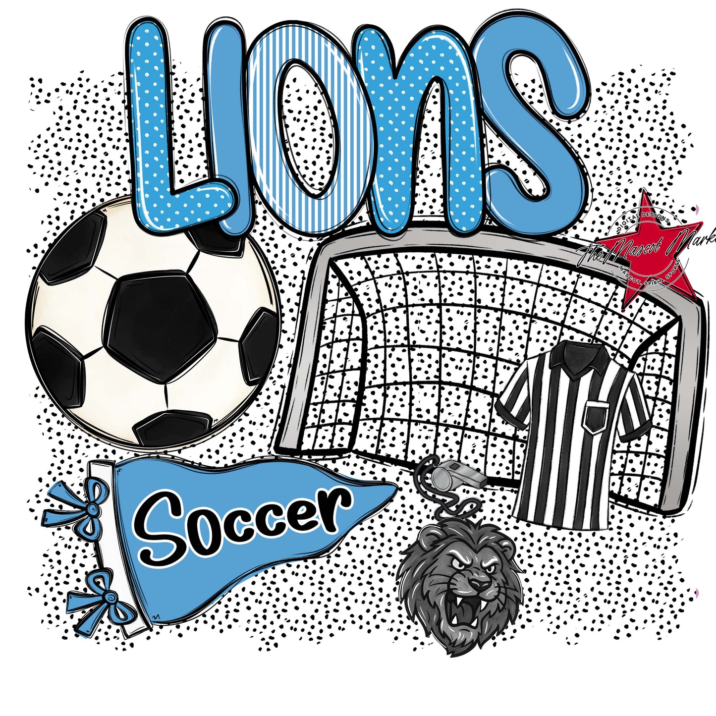 Lions Soccer Spirit-Carolina Blue