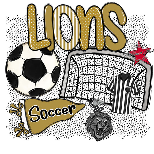 Lions Soccer Spirit-Gold