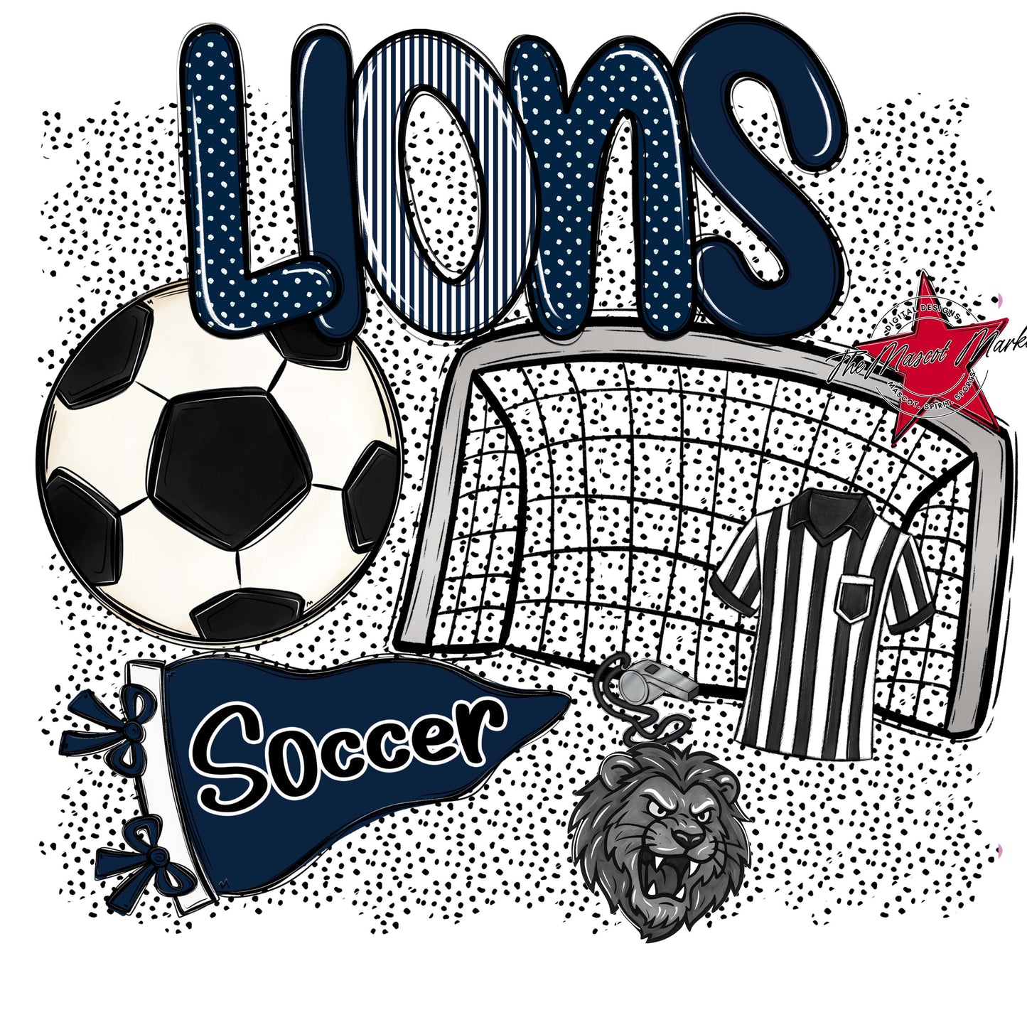 Lions Soccer Spirit-Navy
