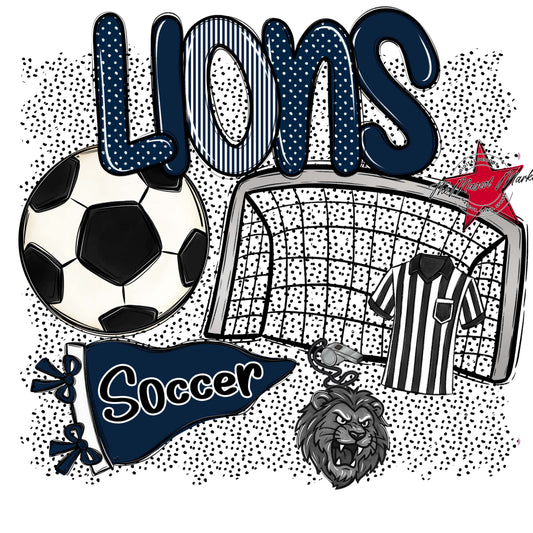 Lions Soccer Spirit-Navy