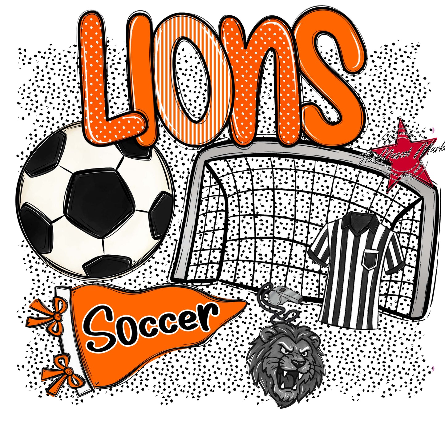 Lions Soccer Spirit-Orange
