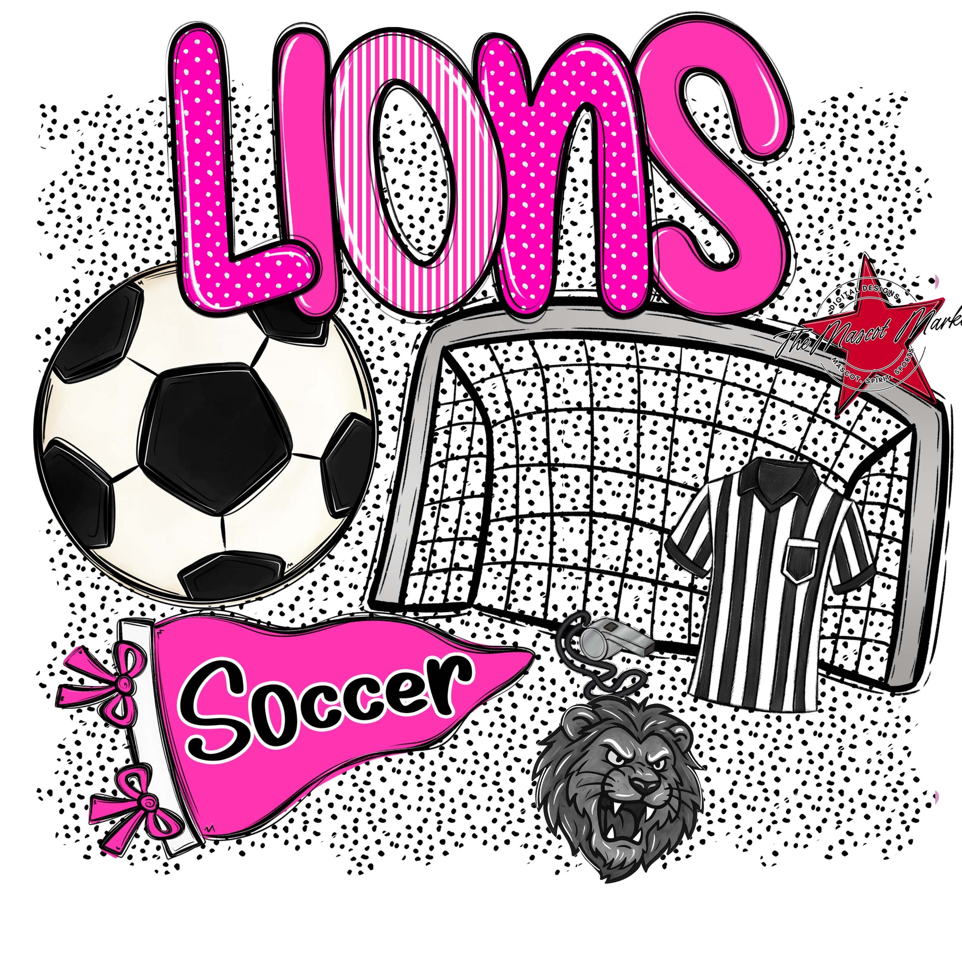 Lions Soccer Spirit-Pink