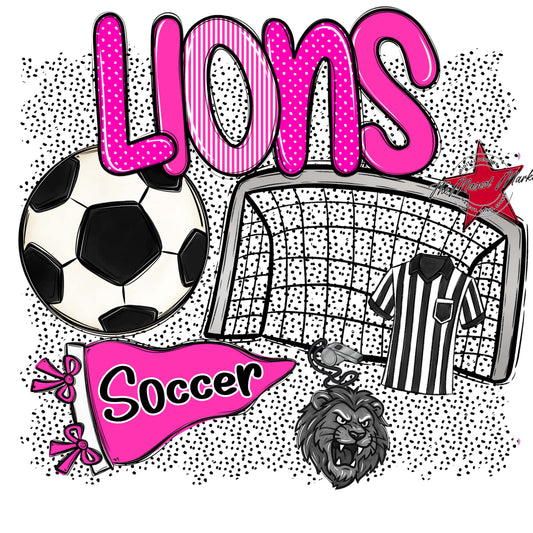 Lions Soccer Spirit-Pink