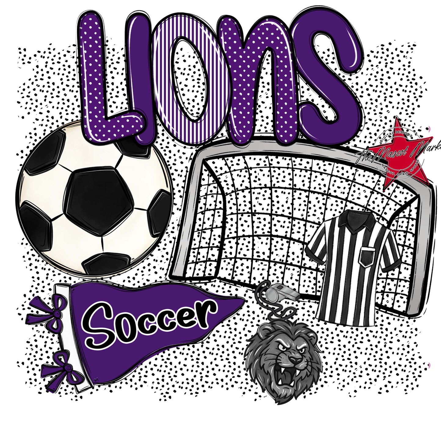 Lions Soccer Spirit-Purple