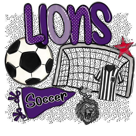 Lions Soccer Spirit-Purple