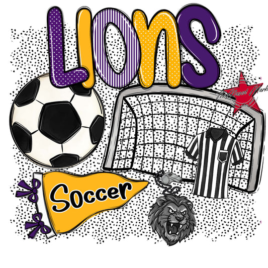 Lions Soccer Spirit-Purple & Yellow