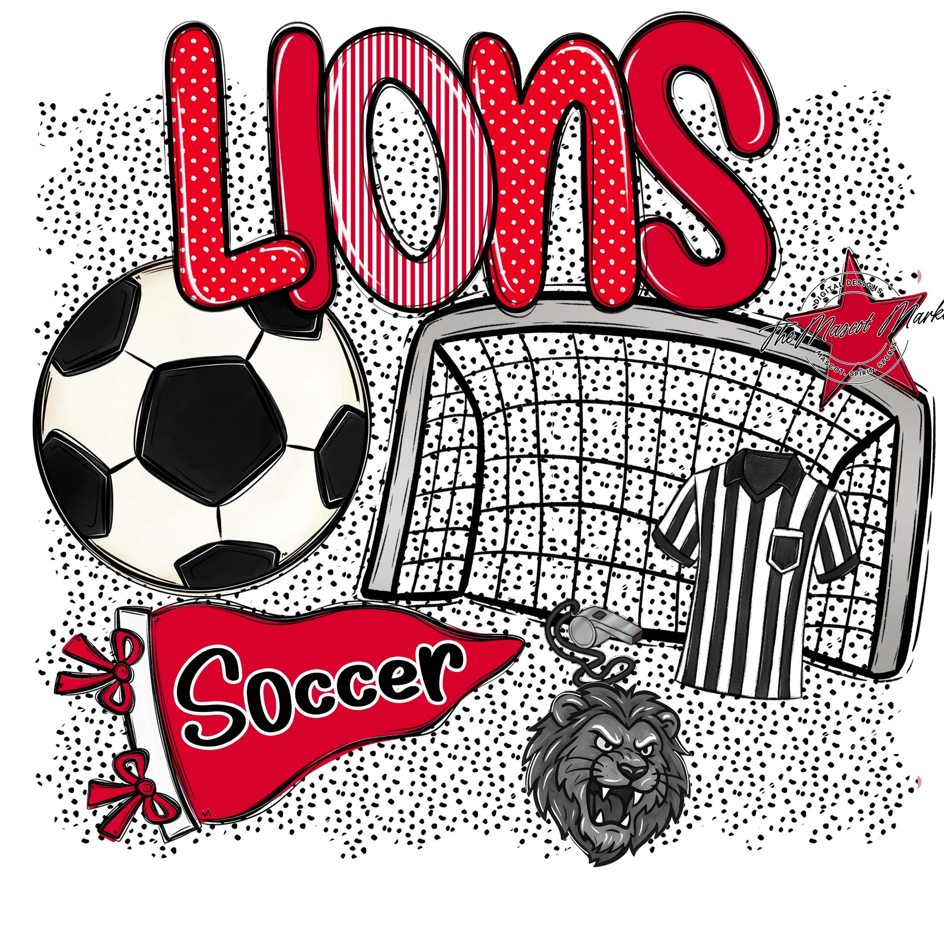 Lions Soccer Spirit-Red