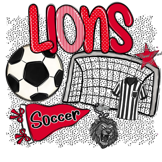 Lions Soccer Spirit-Red