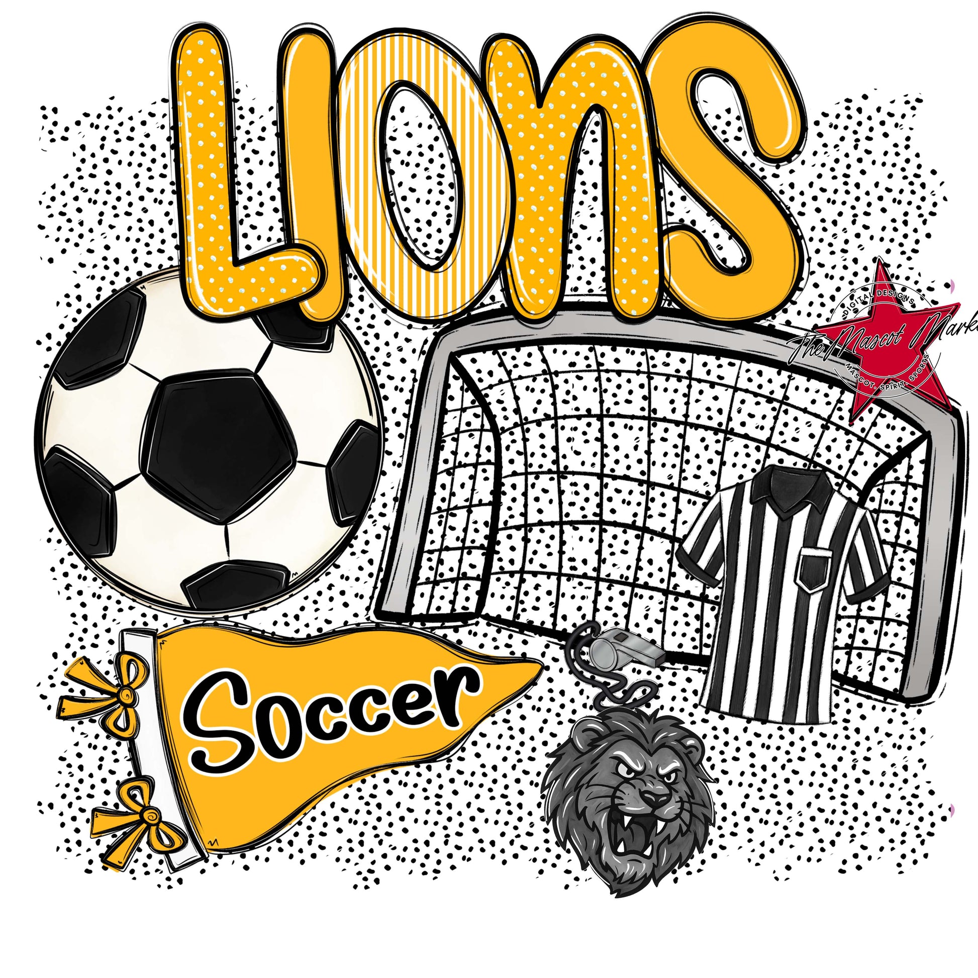 Lions Soccer Spirit-Yellow