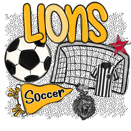 Lions Soccer Spirit-Yellow